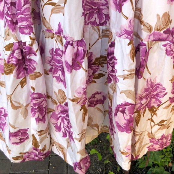 Abercrombie & Fitch NWT Emerson Poplin Puff Sleeve Midi Dress size S - Picture 9 of 10